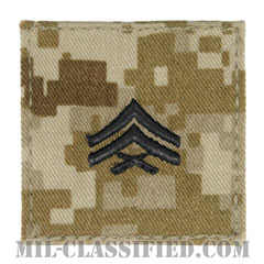 伍長（Corporal (Cpl)）[MARPAT/デザート/海兵隊階級章/ベルクロ付パッチ]画像