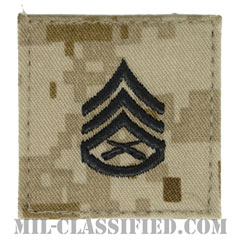 二等軍曹（Staff Sergeant (SSgt)）[MARPAT/デザート/海兵隊階級章/ベルクロ付パッチ]画像