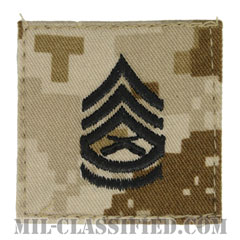 一等軍曹（Gunnery Sergeant (GySgt)）[MARPAT/デザート/海兵隊階級章/ベルクロ付パッチ]の画像