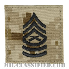 曹長（Master Sergeant (MSgt)）[MARPAT/デザート/海兵隊階級章/ベルクロ付パッチ]画像
