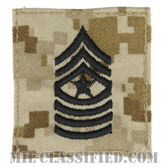 最上級曹長（Sergeant Major (SgtMaj)）[MARPAT/デザート/海兵隊階級章/ベルクロ付パッチ]画像
