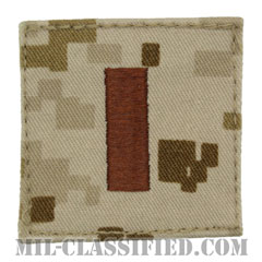 少尉（Second Lieutenant (2LT)）[MARPAT/デザート/海兵隊階級章/ベルクロ付パッチ]画像