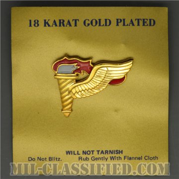 先導降下員章 (パスファインダー)（Pathfinder Badge）[カラー/鏡面仕上げ（18カラット金メッキ・18 Karat Gold Plated）/バッジ/1点物]画像