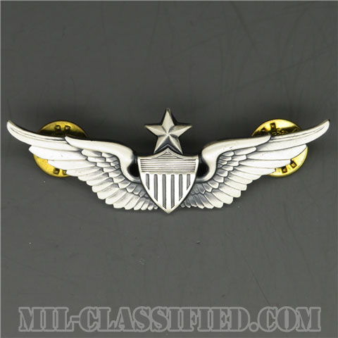 飛行士章 (シニア・パイロット)（Army Aviator (Pilot), Senior）[カラー/1960s/燻し銀（銀張り・Silver Filled）/バッジ/中古1点物]の画像