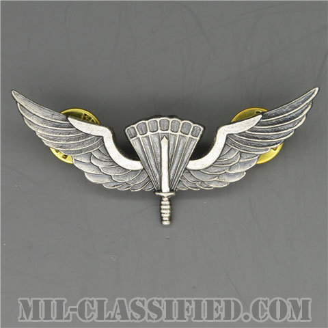 自由降下章（ベーシック）試作品（Military Freefall Parachutist Badge, HALO, Basic Prototype）[カラー/1980s/燻し銀/バッジ/1点物]の画像