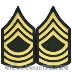 曹長（Master Sergeant (MSG)）[カラー（グリーン）/階級章（女性用）/1996-/パッチ/ペア（2枚1組）]画像