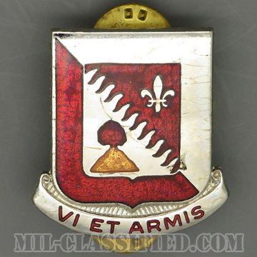 第32工兵大隊（32nd Engineer Battalion）[カラー/クレスト（Crest・DUI・DI）バッジ/1950s/中古1点物]画像