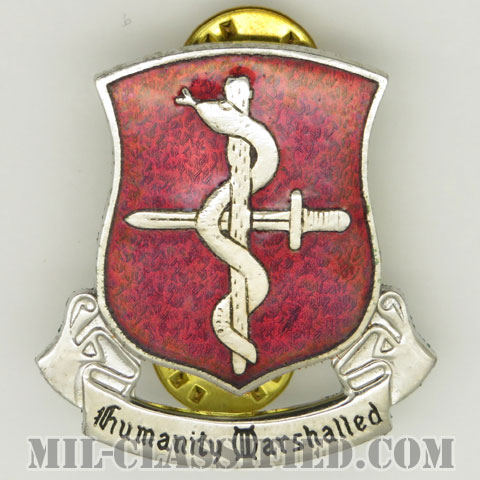 第28機甲医療大隊（48th Armored Medical Battalion）[カラー/クレスト（Crest・DUI・DI）バッジ/1960s/中古1点物]画像