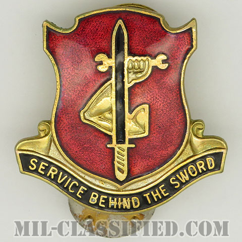 第195兵器大隊（185th Ordnance Battalion）[カラー/クレスト（Crest・DUI・DI）バッジ/1960s/中古1点物]画像