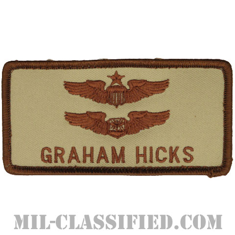 GRAHAM HICKS (シニア航空機操縦士章/ベーシック航空士章)（Senior Pilot, Navigator/Basic Observer）[デザート/メロウエッジ/ベルクロ付パッチ]画像