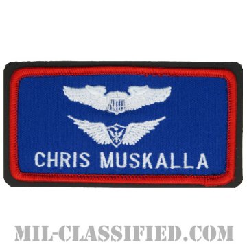 CHRIS MUSKALLA (航空機操縦士章/航空機搭乗員章)（Air Force Pilot, Army Basic Aviation）[カラー/メロウエッジ/ベルクロ付レザーバックパッチ]画像
