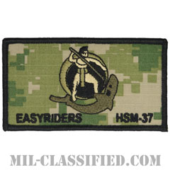 第37ヘリコプター海洋攻撃飛行隊（イージーライダー）（HSM-37 Easyriders）[NWU Type3（AOR2）/メロウエッジ/ベルクロ付パッチ]の画像