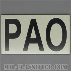 PAO（広報担当官）（Public Affairs Officer）[IR（赤外線）反射素材/3.5インチ幅/ベルクロ付パッチ]の画像