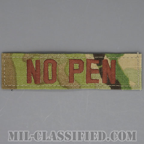 NO PEN（抗生物質ペニシリン使用不可） [OCP/ブラウン刺繍/血液型テープ/ベルクロ付パッチ]の画像