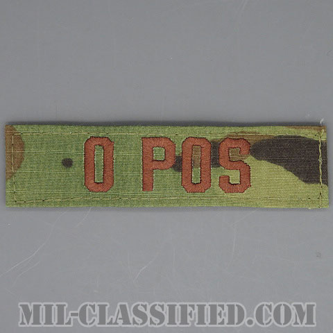 O POS [OCP/ブラウン刺繍/血液型テープ/ベルクロ付パッチ]の画像