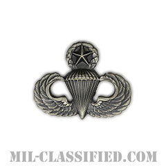 空挺章 (マスター)（Parachutist Badge, Master）[カラー/燻し銀/ミニサイズ/バッジ]の画像