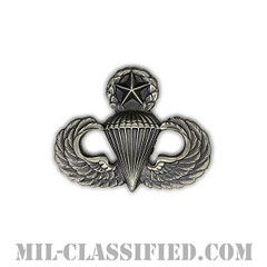 空挺章 (マスター)（Parachutist Badge, Master）[カラー/燻し銀/ミニサイズ/バッジ]画像
