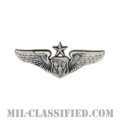 航空機搭乗員章 (将校用シニア・エアクルー)（Air Force Officer Senior Aircrew Badge）[カラー/燻し銀/ミニサイズ/バッジ]の画像