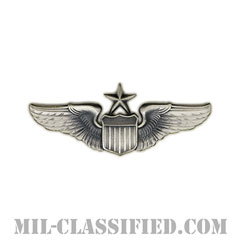航空機操縦士章 (シニア・パイロット)（Air Force Senior Pilot Badge）[カラー/燻し銀/ミニサイズ/バッジ]画像