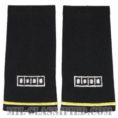 准尉（Master Warrant Officer/Chief Warrant Officer 5）[ブラック/ショルダー階級章（1988-2004）/ロングサイズ肩章/ペア（2枚1組）]の画像