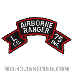 第75レンジャー歩兵連隊L中隊（第101空挺師団）（Company L, 75th Infantry Ranger Regiment）[カラー/カットエッジ/パッチ/レプリカ]画像