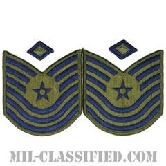 先任曹長用デバイス（First Sergeant, Device）[サブデュード/メロウエッジ/空軍階級章（-1991）/Large（男性用）/パッチ/ペア（2枚1組）]画像