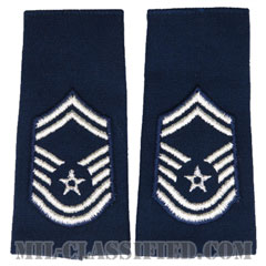 上級曹長（Senior Master Serge）[空軍ブルー/ショルダー階級章（1991-）/ロングサイズ肩章/ペア（2枚1組）]画像