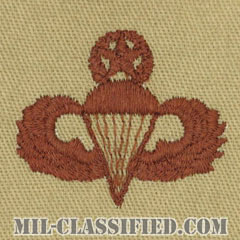 空挺章 (マスター)（Parachutist Badge, Master）[デザート/パッチ]の画像