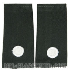 少尉 (士官学生用)（Cadet, Second Lieutenant (2LT)）[グリーン/ショルダー階級章/ロングサイズ肩章/ペア（2枚1組）]の画像