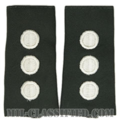 大尉 (士官学生用)（Cadet, Captain (CPT)）[グリーン/ショルダー階級章/ロングサイズ肩章/ペア（2枚1組）]の画像