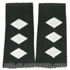 大佐 (士官学生用)（Cadet, Colonel (COL)）[グリーン/ショルダー階級章/ロングサイズ肩章/ペア（2枚1組）]画像