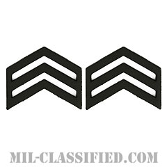軍曹 (士官学生用)（Cadet, Sergeant (SGT)）[サブデュード（ブラックメタル）/階級章/バッジ/ペア（2個1組）]の画像