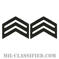 軍曹 (士官学生用)（Cadet, Sergeant (SGT)）[サブデュード（ブラックメタル）/階級章/バッジ/ペア（2個1組）]画像