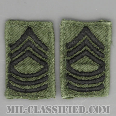 曹長（Master Sergeant (MSG)）[サブデュード/1960s/コットン100％/パッチ/ペア（2枚1組）/中古1点物]の画像