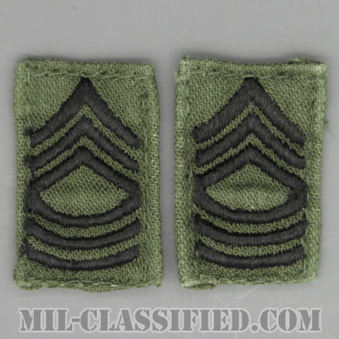 曹長（Master Sergeant (MSG)）[サブデュード/1960s/コットン100％/パッチ/ペア（2枚1組）/中古1点物]画像