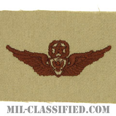 航空機搭乗員章 (マスター・エアクルー)（Army Aviation Badge (Aircrew), Master）[デザート/パッチ]の画像