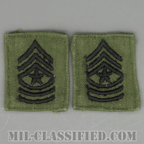 上級曹長（Sergeant Major (SGM)）[サブデュード/1960s/コットン100％/パッチ/ペア（2枚1組）/中古1点物]の画像
