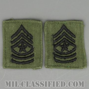 上級曹長（Sergeant Major (SGM)）[サブデュード/1960s/コットン100％/パッチ/ペア（2枚1組）/中古1点物]画像