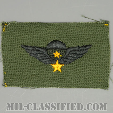 南ベトナム軍空挺章 (シニア)（RVN Parachutist Badge, Senior）[サブデュード/1960s/コットン100％/パッチ]の画像