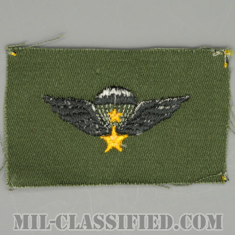 南ベトナム軍空挺章 (シニア)（RVN Parachutist Badge, Senior）[サブデュード/1960s/コットン100％/パッチ]の画像
