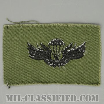 韓国軍空挺章（South Korea Parachutist Badge）[サブデュード/1960s/コットン100％/パッチ/1点物]画像