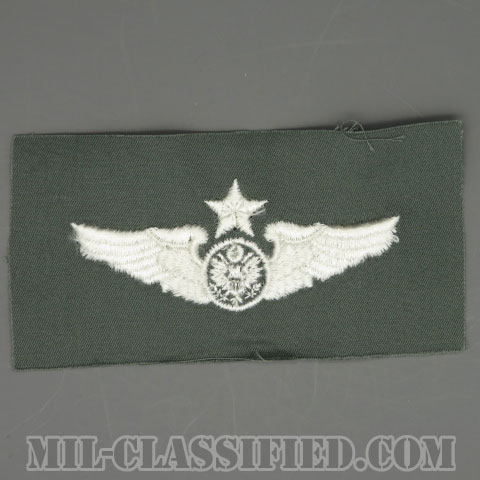 航空機搭乗員章 (下士官用シニア・エアクルー)（Air Force Enlisted Senior Aircrew Badge）[カラー/空軍セージグリーン生地/パッチ/1点物]の画像
