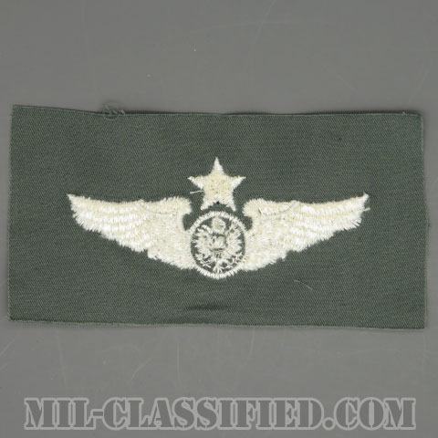 航空機搭乗員章 (下士官用シニア・エアクルー)（Air Force Enlisted Senior Aircrew Badge）[カラー/空軍セージグリーン生地/パッチ/1点物]画像