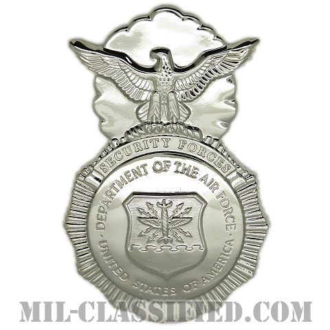 空軍警備隊章 (セキュリティーフォース)（Security Forces Badge）[カラー/鏡面仕上げ/バッジ/クラッチバック]の画像
