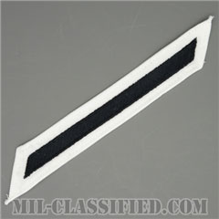 年功章 1連(勤続4年)（Service Stripe, Hash Mark）[ホワイト/海軍サービスストライプ（ハッシュマーク）/男性用（E1-E6）/パッチ]の画像