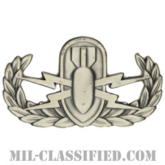 爆破物処理章 (ベーシック) （Explosive Ordnance Disposal (EOD), Badge, Basic）[カラー/燻し銀/バッジ]の画像