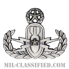 爆破物処理章 (マスター) （Explosive Ordnance Disposal (EOD), Badge, Master）[カラー/燻し銀/バッジ]の画像