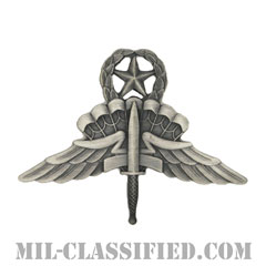 自由降下章 (マスター) （Military Freefall Parachutist Badge, HALO, Jumpmaster）[カラー/燻し銀/バッジ]画像
