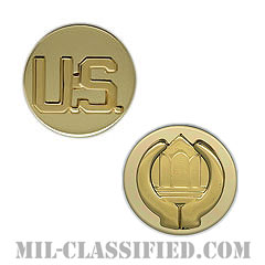 従軍牧師科章（Chaplain Corps）[カラー/兵科章U.S.章セット（下士官用）/バッジ/ペア（2個1組）]の画像