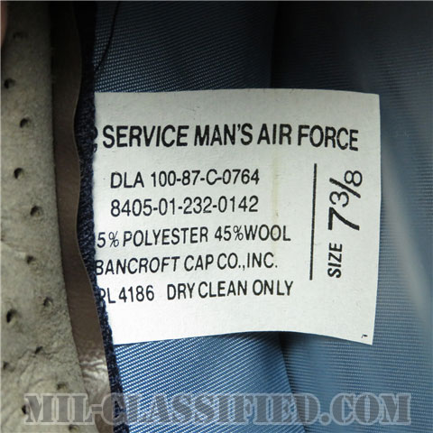空軍下士官・将校（尉官）用制帽（Service Cap, Enlisted & Company Grade Officer）[ブルーサービスユニフォーム用制帽（サービスキャップ）/1987年ロット]画像